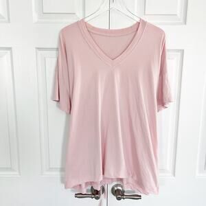 Lululemon Side Tie V-Neck T-Shirt in Pink
